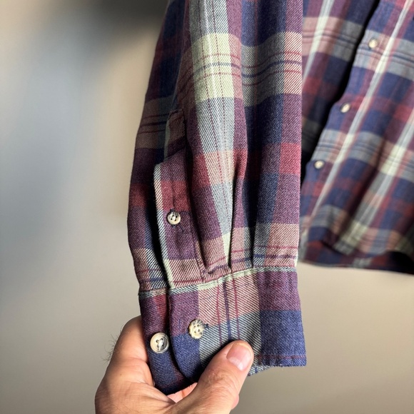 Arnold Palmer Vintage Light Flannel Button Up Plaid Long Sleeve Shirt X-Large - Picture 2 of 12